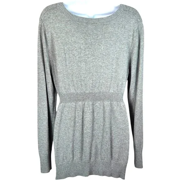 Liz Lange Maternity For Target Gray Cable Knit V-Neck Sweater XXL - Picture 2 of 6